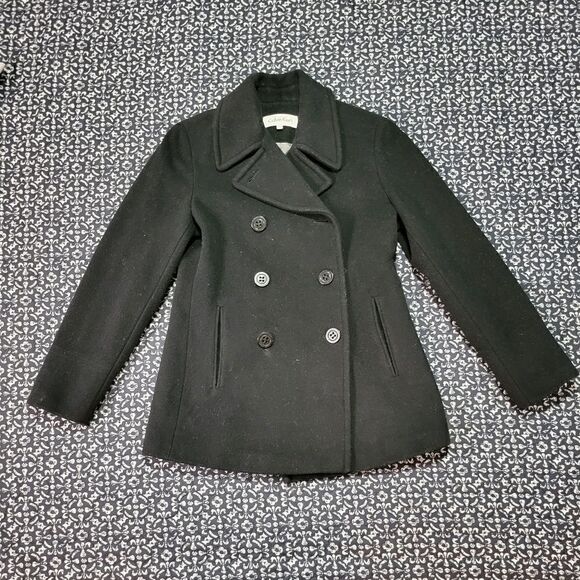 Calvin Klein Black Wool Pea Coat - Picture 1 of 9